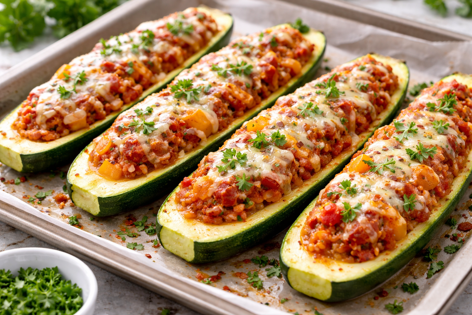 Stuffed Zucchini Boats